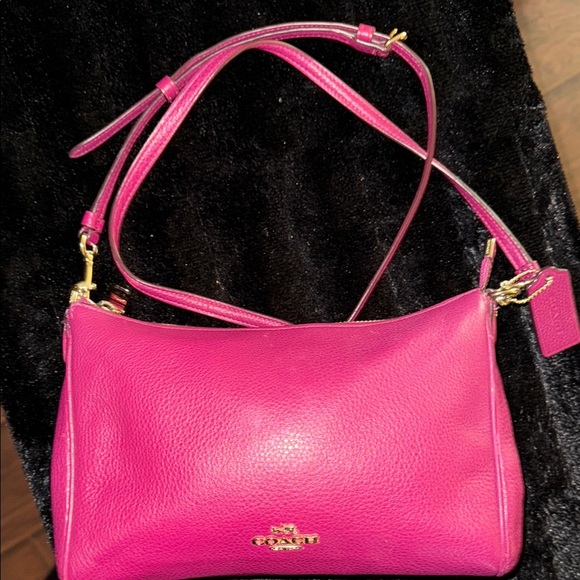 Coach Handbags - Coach Raspberry Pink Carrie Crossbody Bag